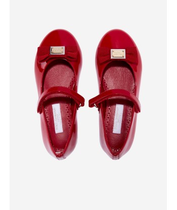 Dolce & Gabbana Girls Patent Leather Shoes in Red brillant des détails fins