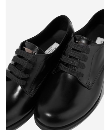 Dolce & Gabbana Boys Leather Lace Up shoes in Black les muscles