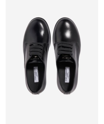 Dolce & Gabbana Boys Leather Lace Up shoes in Black les muscles