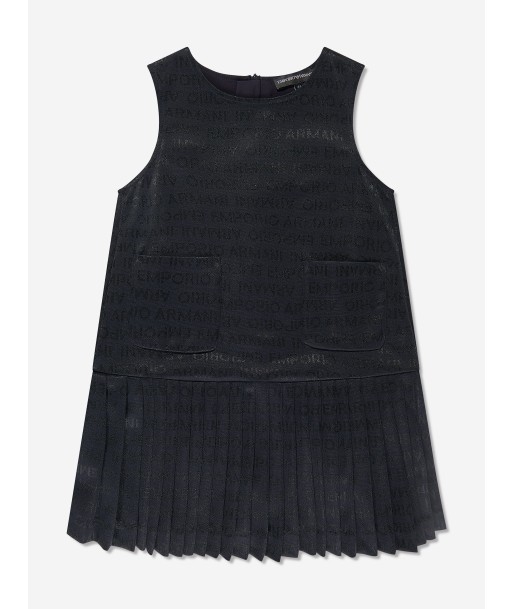 Emporio Armani Girls Sleeveless Dress in Navy les muscles