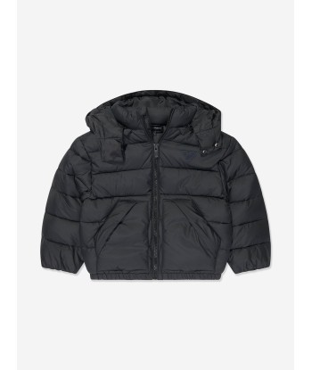 Emporio Armani Boys Down Padded Puffer Jacket in Navy d'Europe débarque