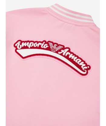 Emporio Armani Girls Logo Sweater Dress in Pink paiement sécurisé