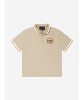 Emporio Armani Boys Logo Polo Shirt in Beige votre restaurant rapide dans 