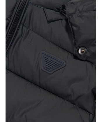 Emporio Armani Boys Down Padded Puffer Jacket in Navy d'Europe débarque