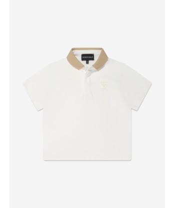 Emporio Armani Boys Logo Polo Shirt in White Le MVP de beaucoup