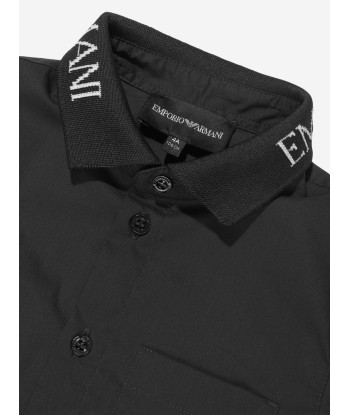 Emporio Armani Boys Branded Shirt in Navy pas chere