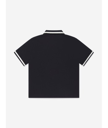 Emporio Armani Boys Logo Polo Shirt in Navy rembourrage situé sous