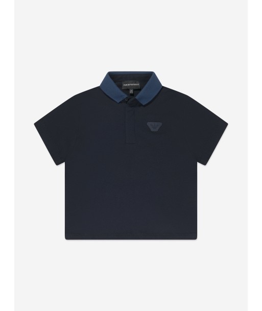 Emporio Armani Boys Logo Polo Shirt in Navy Comparez plus de prix