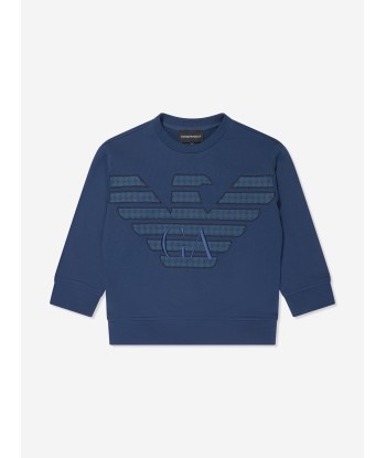 Emporio Armani Boys Logo Sweatshirt in Blue Comparez plus de prix