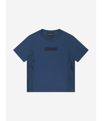 Emporio Armani Boys Logo T-Shirt in Blue pour bénéficier 