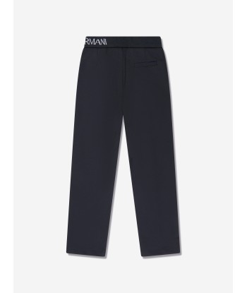 Emporio Armani Boys Logo Trousers in Navy livraison et retour toujours gratuits