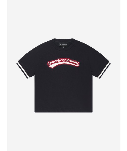 Emporio Armani Boys Logo T-Shirt in Navy paiement sécurisé