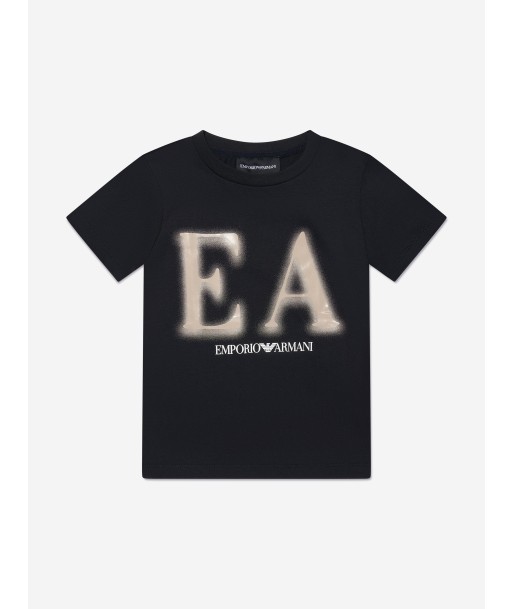 Emporio Armani Boys Logo T-Shirt in Navy l'évolution des habitudes 