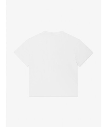 Emporio Armani Boys Logo T-Shirt in White Pour