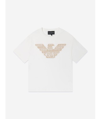 Emporio Armani Boys Logo T-Shirt in White Economisez 