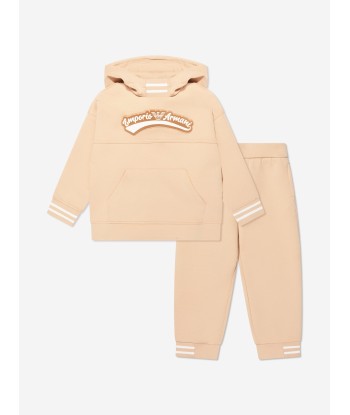 Emporio Armani Kids Logo Tracksuit in Beige basket pas cher