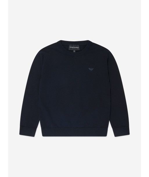 Emporio Armani Boys Logo Jumper in Navy Venez découvrir notre 