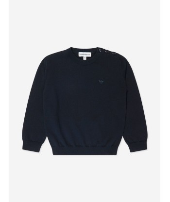 Emporio Armani Baby Boys Logo Jumper in Navy prix pour 