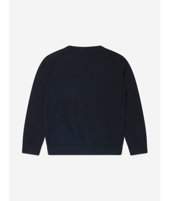 Emporio Armani Boys Logo Jumper in Navy Venez découvrir notre 