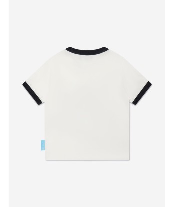 Emporio Armani Boys Smurfs Logo T-Shirt in White les ligaments