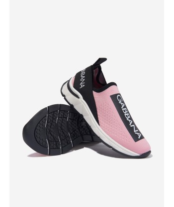 Dolce & Gabbana Girls Slip On Trainers in Pink est présent 