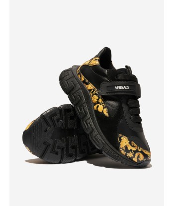 Versace Kids Barocco Trainers in Black pas cher