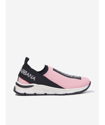 Dolce & Gabbana Girls Slip On Trainers in Pink Les êtres humains sont 