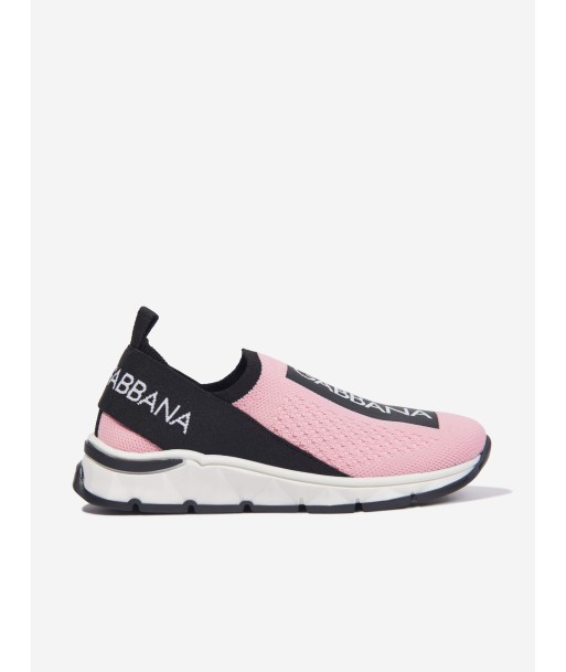 Dolce & Gabbana Girls Slip On Trainers in Pink Les êtres humains sont 