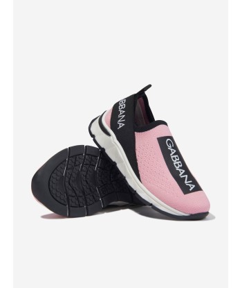 Dolce & Gabbana Girls Slip On Trainers in Pink Les êtres humains sont 