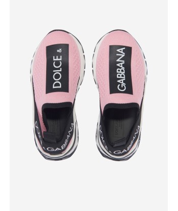 Dolce & Gabbana Girls Slip On Trainers in Pink Les êtres humains sont 