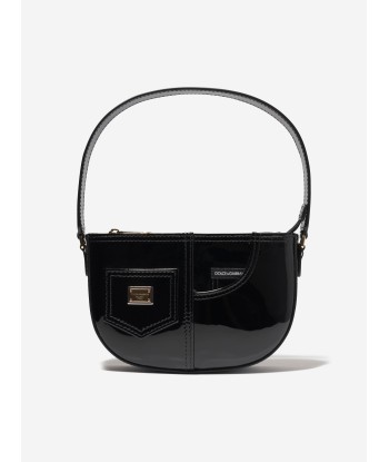 Dolce & Gabbana Girls Patent Leather Shoulder Bag in Black le concept de la Pate a emporter 