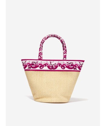 Dolce & Gabbana Girls Caltagirone Straw Bag in Beige l'évolution des habitudes 