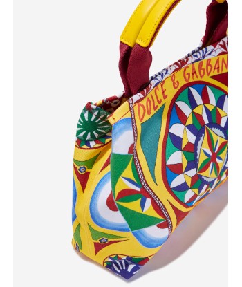 Dolce & Gabbana Girls Carretto Logo Handbag in Multicolour en stock