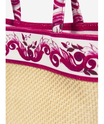 Dolce & Gabbana Girls Caltagirone Straw Bag in Beige l'évolution des habitudes 