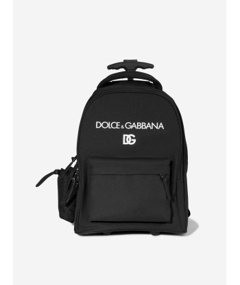 Dolce & Gabbana Kids Logo Trolley Backpack in Black Fin de série