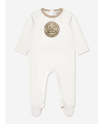 Dolce & Gabbana Baby Boys Logo Babygrow Gift Set in White s'inspire de l'anatomie humaine