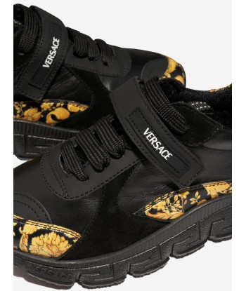 Versace Kids Barocco Trainers in Black pas cher