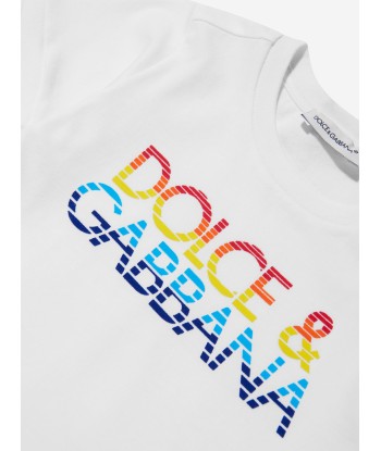 Dolce & Gabbana Baby Boys Logo Romper in Multicolour sur le site 