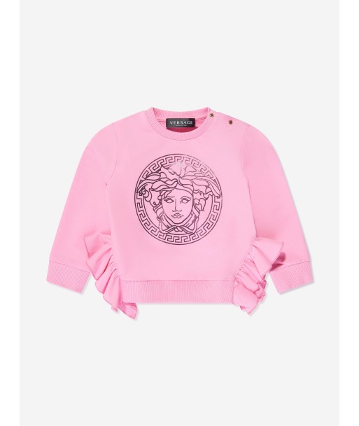 Versace Baby Girls Logo Sweatshirt in Pink basket pas cher