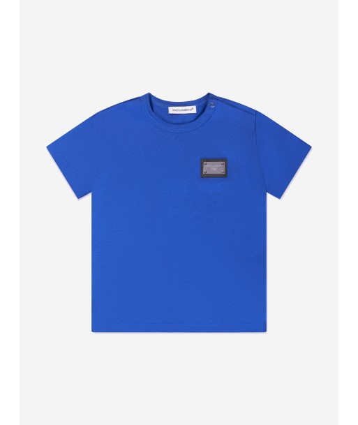 Dolce & Gabbana Baby Boys Logo T-Shirt in Blue prix