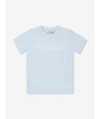 Dolce & Gabbana Baby Boys Logo T-Shirt in Blue l'achat 