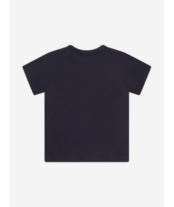 Dolce & Gabbana Baby Boys Logo T-Shirt in Navy rembourrage situé sous