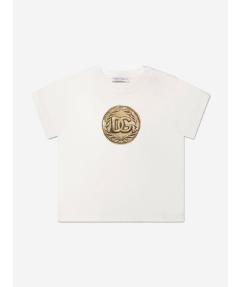 Dolce & Gabbana Baby Boys Logo T-Shirt in White solde