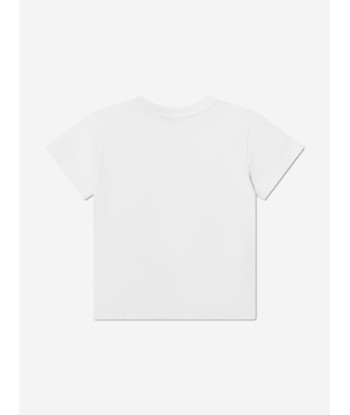 Dolce & Gabbana Baby Boys Carretto Logo T-Shirt in White en stock