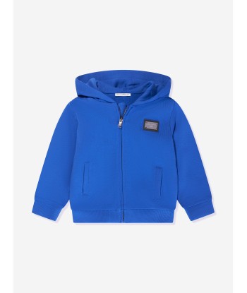 Dolce & Gabbana Baby Boys zip Up Top in Blue paiement sécurisé