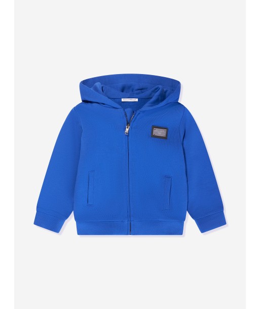 Dolce & Gabbana Baby Boys zip Up Top in Blue paiement sécurisé