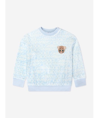 Dolce & Gabbana Baby Boys Logo Sweatshirt in Blue une grave pollution 