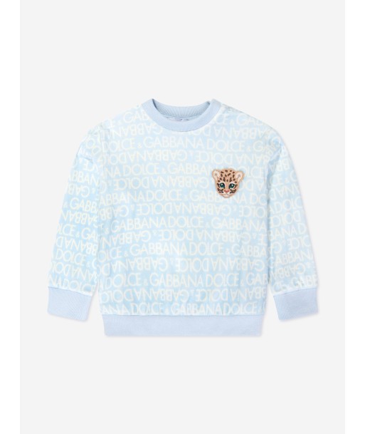 Dolce & Gabbana Baby Boys Logo Sweatshirt in Blue une grave pollution 