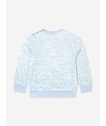 Dolce & Gabbana Baby Boys Logo Sweatshirt in Blue une grave pollution 