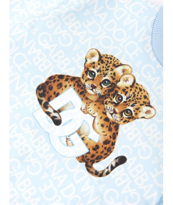 Dolce & Gabbana Baby Boys Leopard Sweatshirt in Blue Le MVP de beaucoup